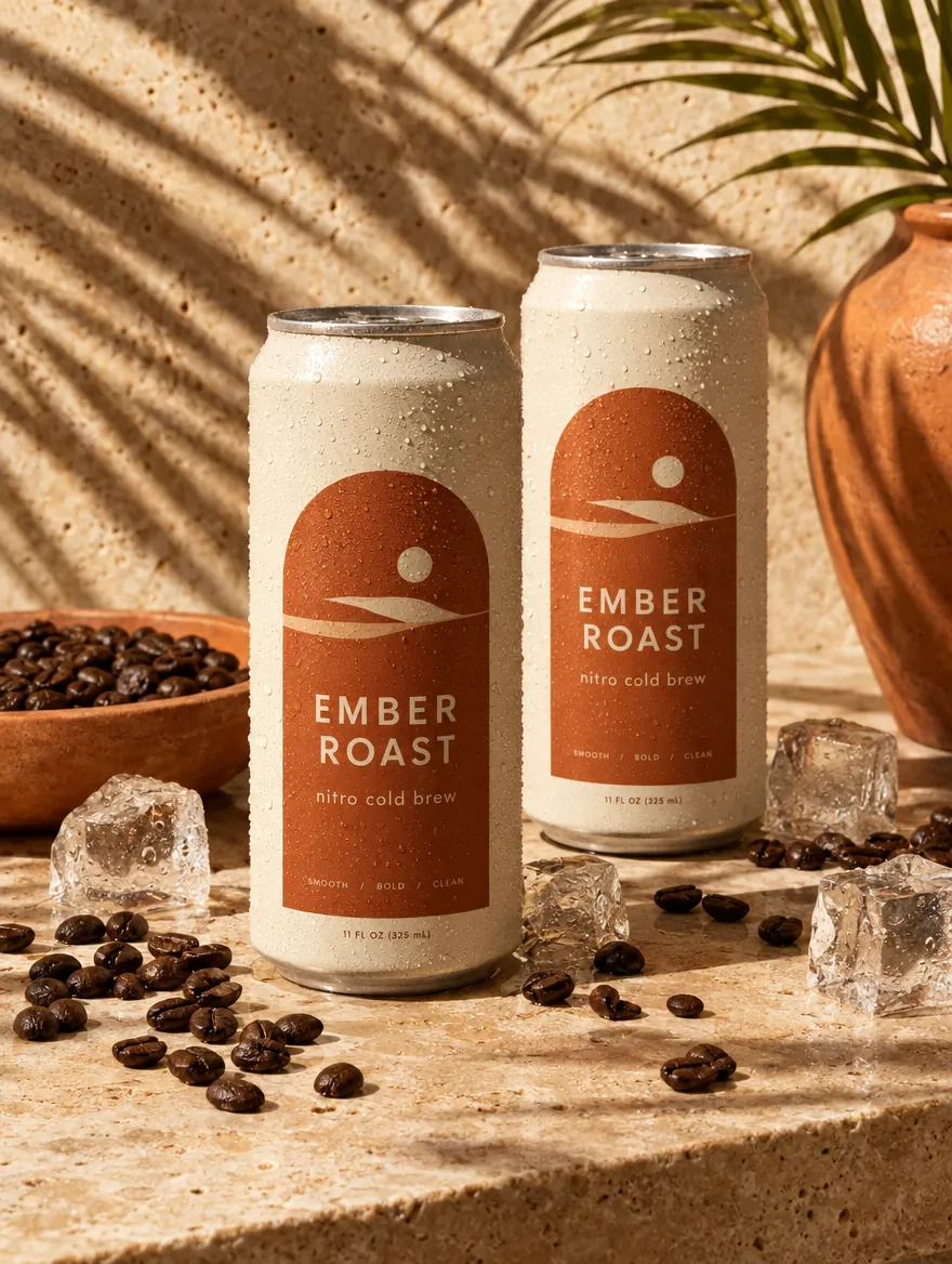 Cold brew coffee product photography