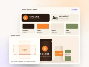 Branding, packaging and label design example