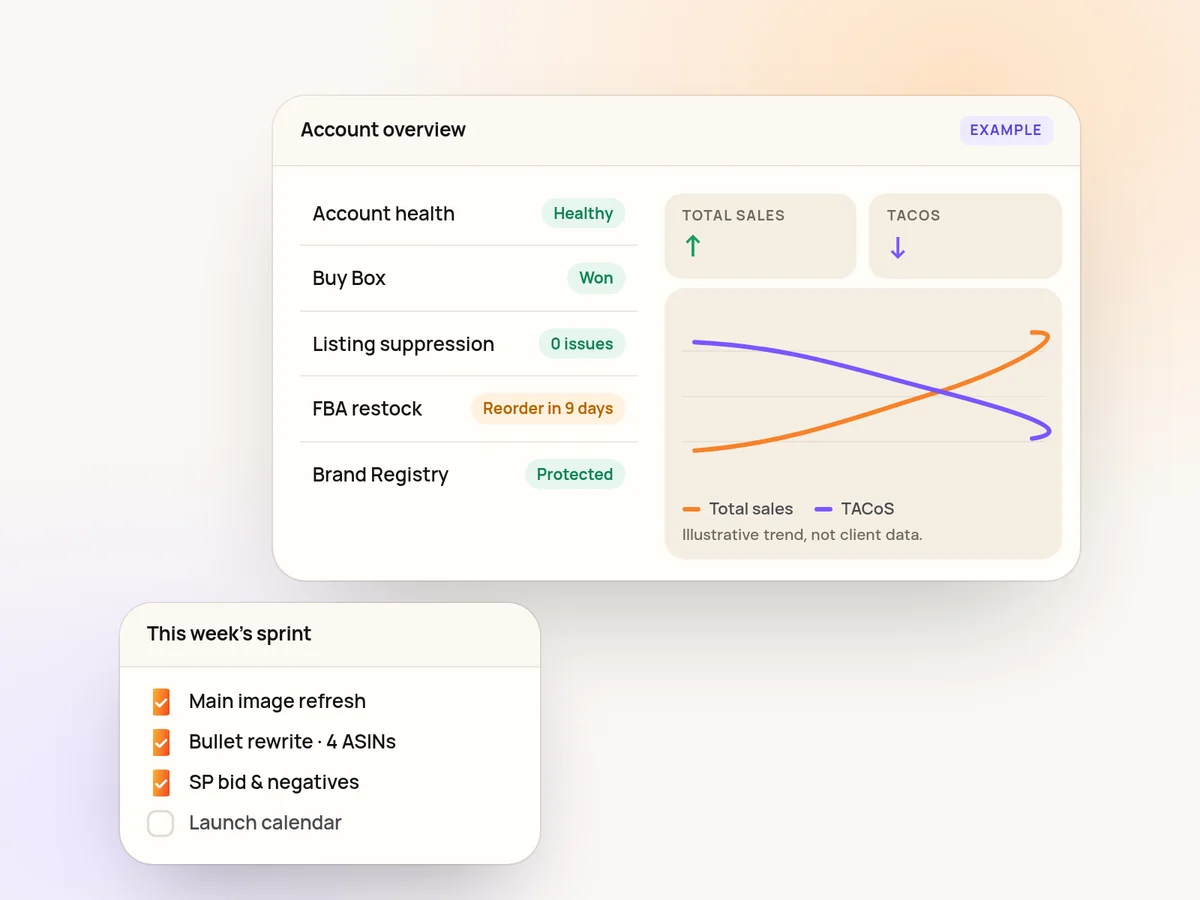 Full-service Amazon management dashboard by Captora Management