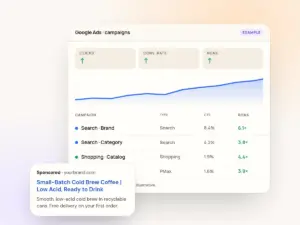 Google Ads PPC campaign dashboard