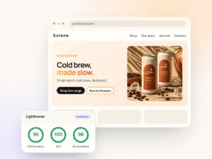 E-commerce website design and development example