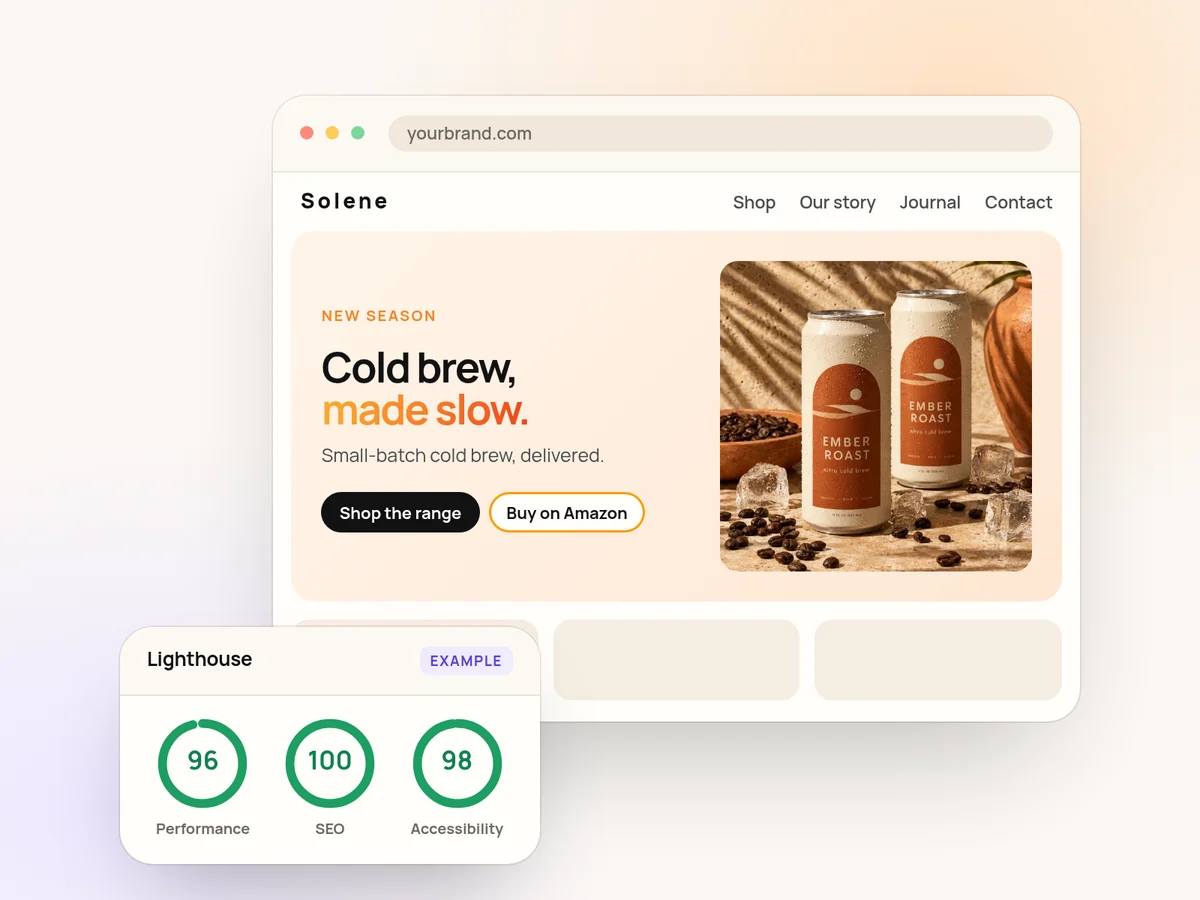 E-commerce website design and development example