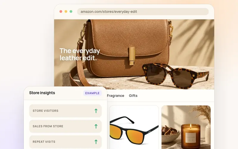 Amazon Brand Store mockup prepared for a product launch