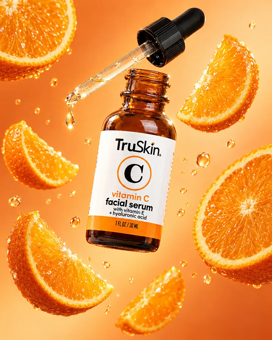 Serum bottle product photo for an Amazon listing